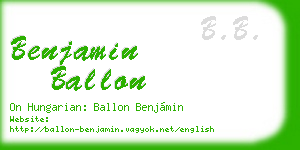 benjamin ballon business card